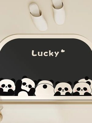 Lucky Panda Soft Diatomaceous Earth Floor Mat Foot Mat Water Absorbent and Non-Slip