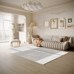 Simple Geometric Living Room Carpet Spot Print Bedroom Full Dirt Resistant Floor Mat