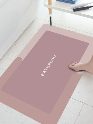 Soft Diatomaceous Earth Bathroom Mats (TPR-Light Pink)