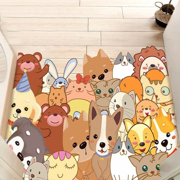 Cartoon Entry Household Floor Mat Entry Door Mat (Animal Carnival)