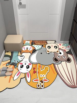 Cartoon Entry Household Floor Mat Entry Door Mat (Animal Paradise)