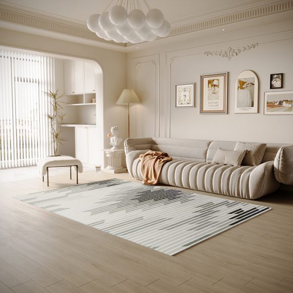 Simple Geometric Living Room Carpet Spot Print Bedroom Full Dirt Resistant Floor Mat (Simple Shadow)