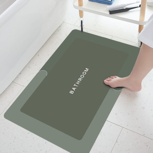 Soft Diatomaceous Earth Bathroom Mats (TPR-Blue Green)