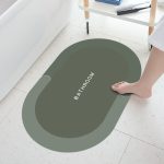 Soft Diatomaceous Earth Bathroom Mats (TPR-Dark Green)