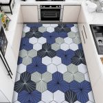 Cartoon Entry Household Floor Mat Entry Door Mat (Blue Diamond)