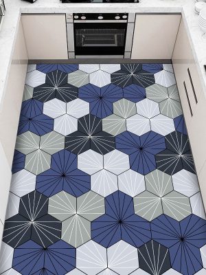 Cartoon Entry Household Floor Mat Entry Door Mat (Blue Diamond)